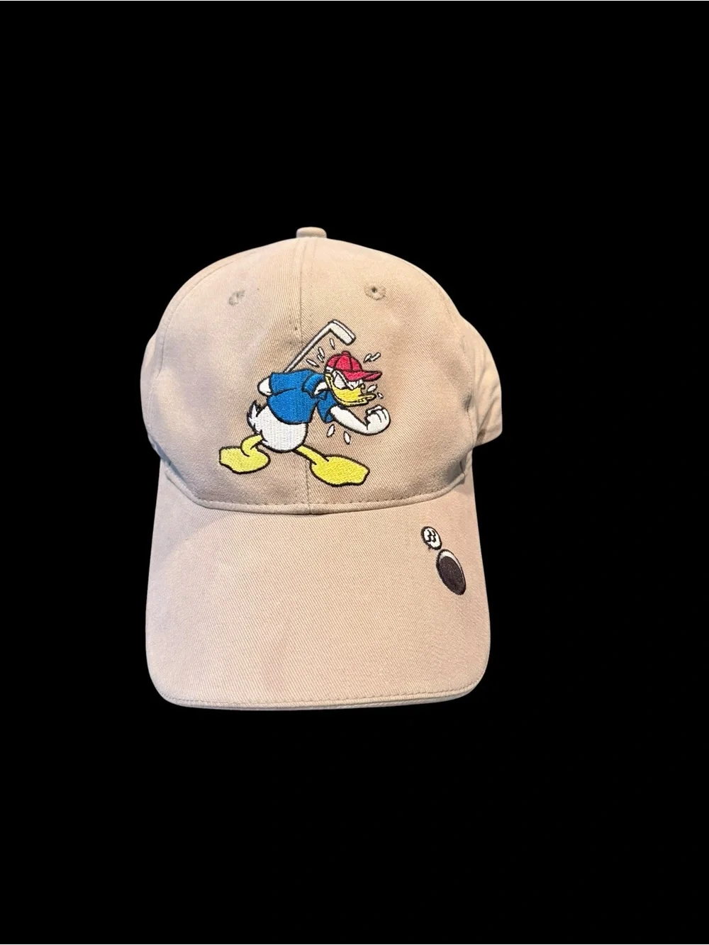 Walt Disney World Donald Duck Go Home Ball Beige Adjustable Baseball Cap Hat